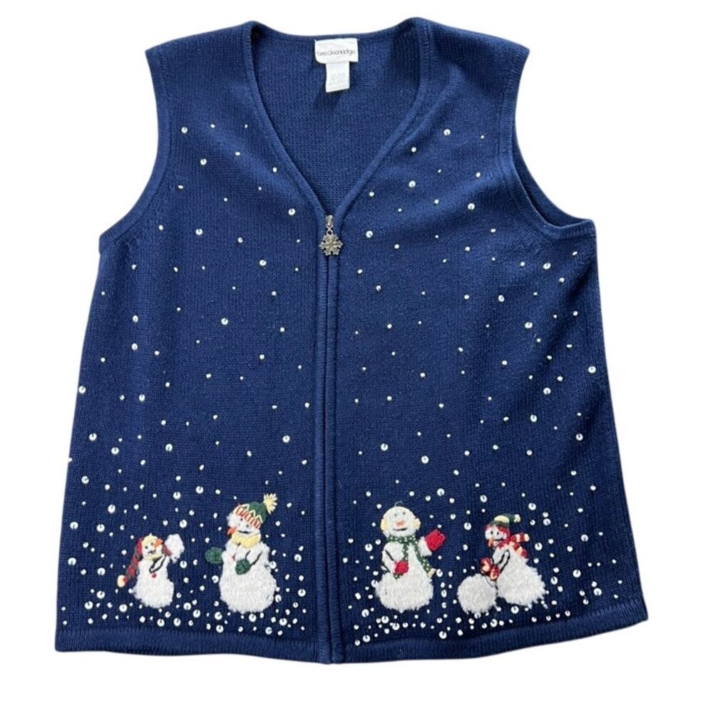 VintagenWomen's Breckenridge Size Large Christmas Vest